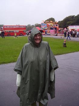 Heaton Park bus rally - in typical Lancashire weather, according to Mum