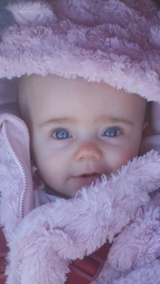 This is Paul's grandaughter Isobelle on a cold winter day