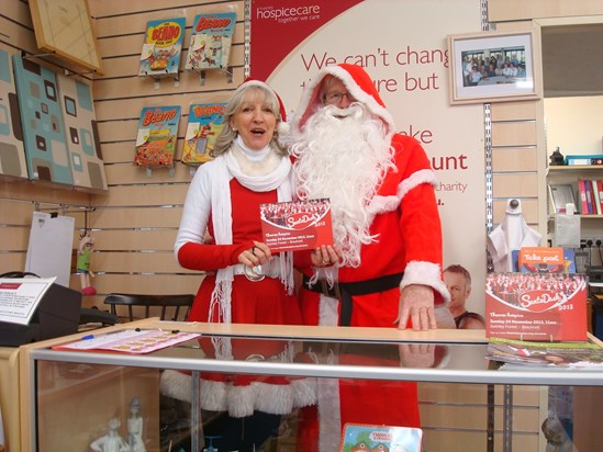 Thames Hospice - Liz met Santa in December 2013