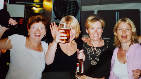 Friends night out. Stourport boat trip. 2002