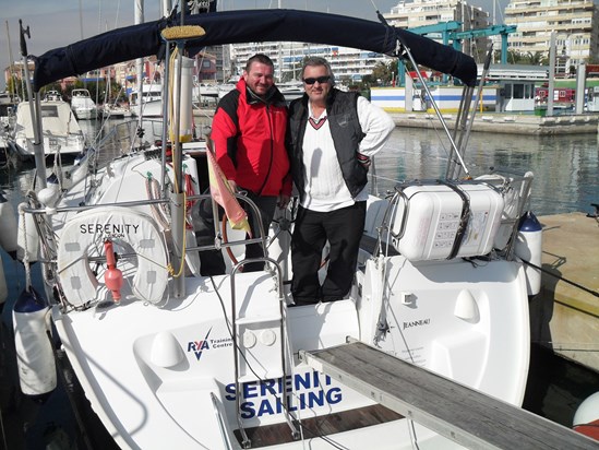 Going through some old pics and came across this one of both of us passing our RYA Skipper 'ticket' in Torrevieja. Gone but not forgotten Ship-Mate. Paul Godfrey