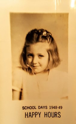 Melissa Louise Brigham,  Kindergarten pictures, 1948/1949 school year.