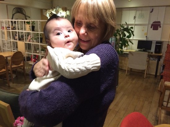 Joy with her youngest Granddaughter