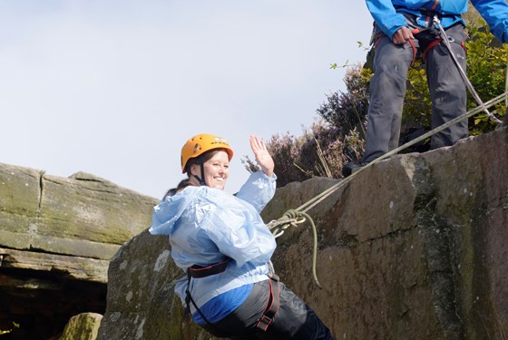 Claire Abseiling