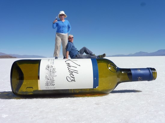 On the Bolivian salt flats