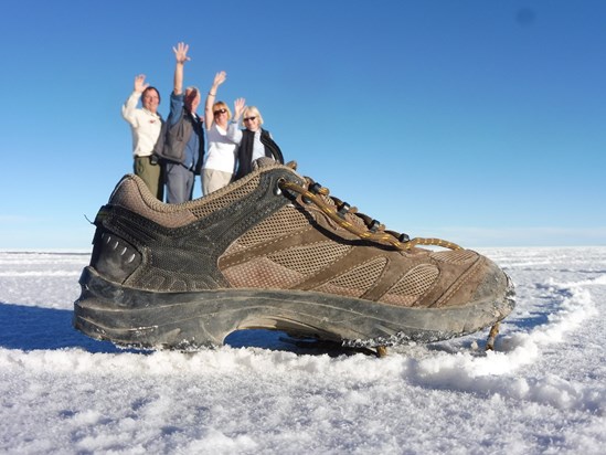 On the Bolivian salt flats