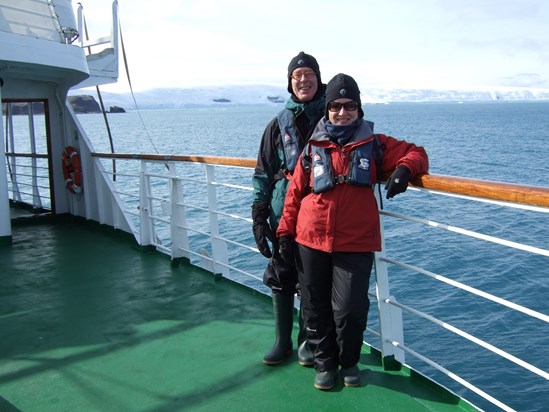 Stephen and Marilyn in Antartica