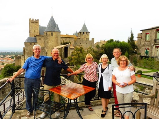 Marilyn with friends in the south of France