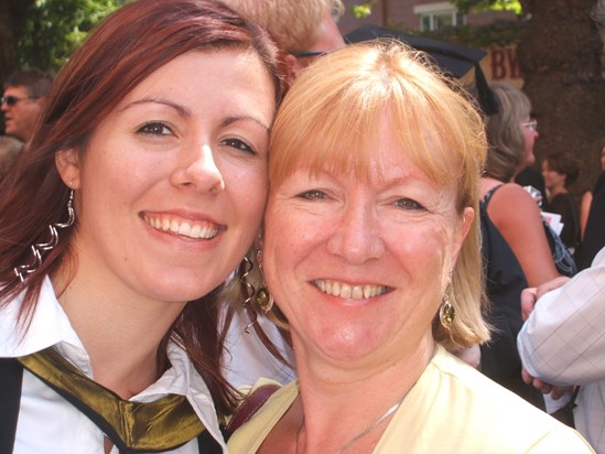 Olivia and Marilyn, at Olivia's graduation