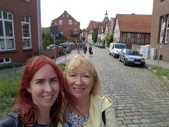 Isobel and Marilyn in Luneburg, Germany