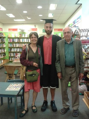 Stefan's graduation Oxfam Stroud 2015