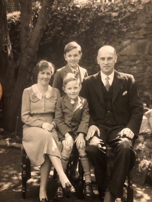 David and John with their parents at Mayfield