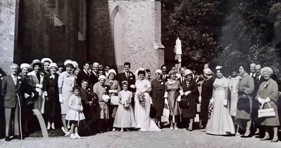 Wedding day at Christchurch Church Virginia Water 29 August 1964