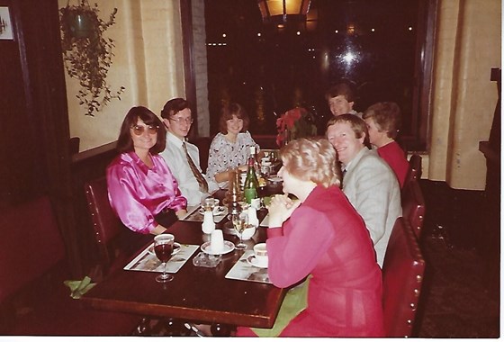 Christmas Dinner near Blackfriars early 1980 s