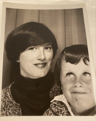 Maureen and her son Nicky in Hemsby 1977