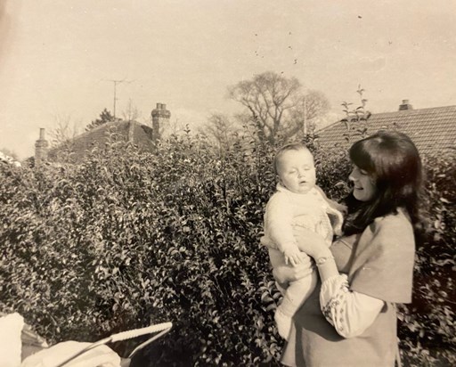 Maureen and her son Nicky as a baby