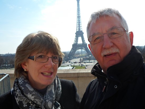 Maureen loved this photo of her and Pat in Paris <3