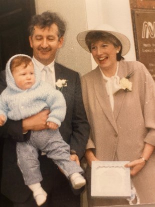 Thomas on their wedding day 1988