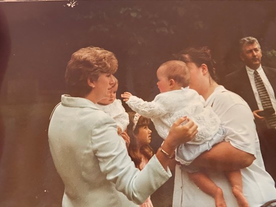 Maureen helping with the twins as she often did