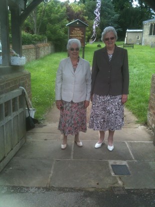 Valerie and Eila ready for a family wedding - always on time and impeccably dressed!