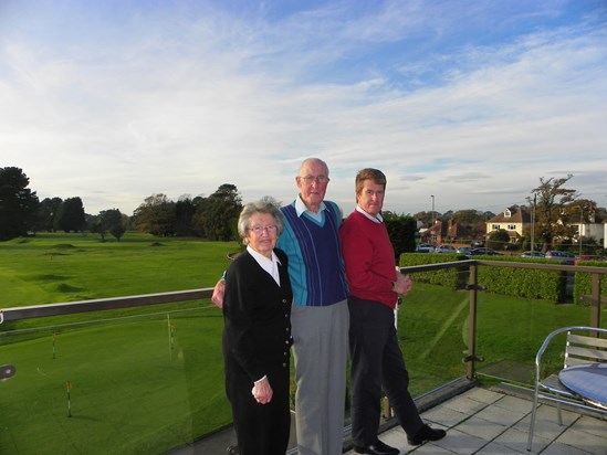 2007 - Jack, Joan and Steve at Highcliffe Castle GC on First Day of Bournemouth Air Show 