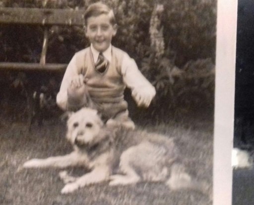 1931 Jack at 5 Years Old With his favourite Dog - Shaping his future with the love of animals