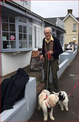 2017 - Jack looking after his favourite dogs at the Dog Cafe, Barton on Sea