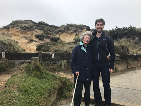 2017 - Joan and Andrew in Lead around Hengistbury Head