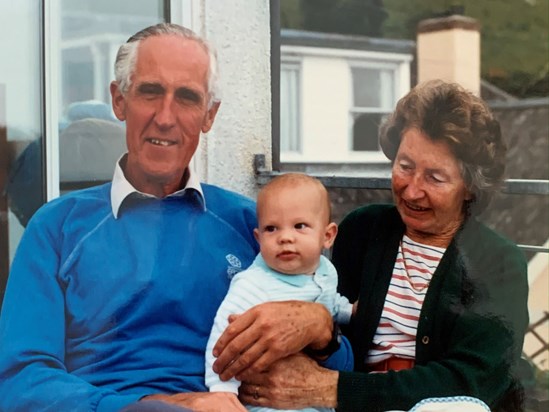 1990 - Grandpa Jack & Grandma Joan with Andrew