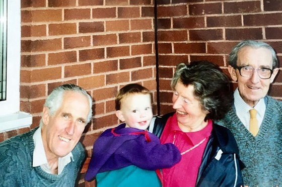 1992 - Jack, Andrew, Joan and Grandpa