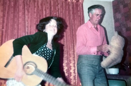 1974 - Dad dancing with suzies teddie