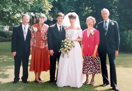 1992 - John & Pat with Jack & Joan - Pauline and Andy Wedding