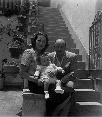 Roy with his Mother and Father at San Miguel 1946
