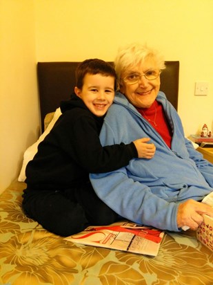 Mum with her first Great-Grandson Samuel