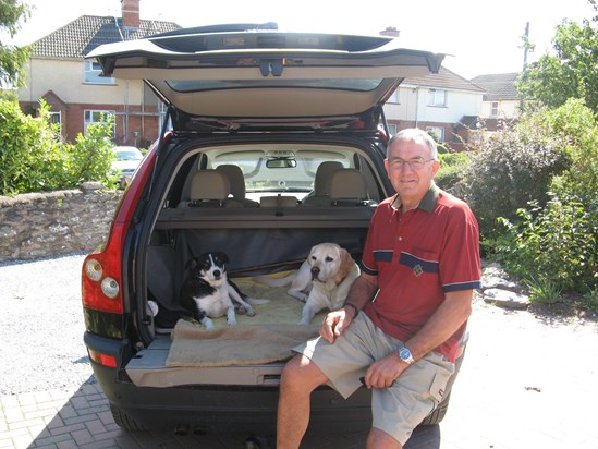 Peter with Jip and Beth.