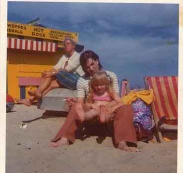 My Mum & me on Weymouth beach
