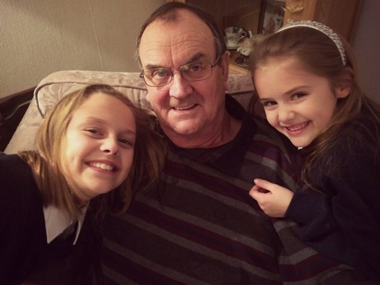 Roger and his granddaughters, Lillie and Summer
