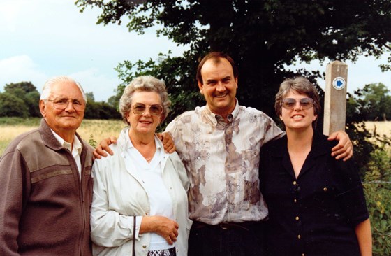 Roger with his parents, George & Mary, and sister, Sally-Ann
