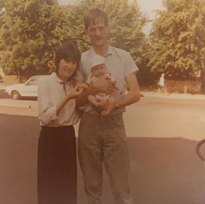 Richard with Mum & Dad at 6 months old.