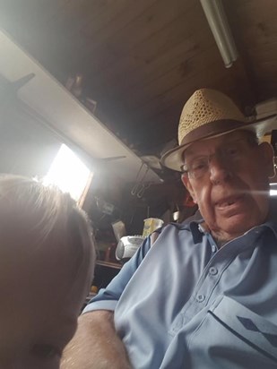 Grandads first go at a selfie, taken from his much loved shed 