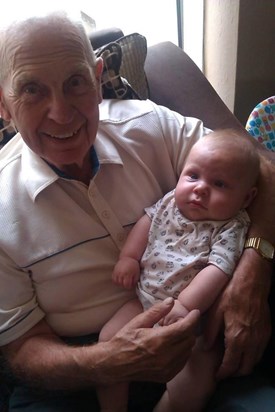 Grandad with great grandson Jack 2013