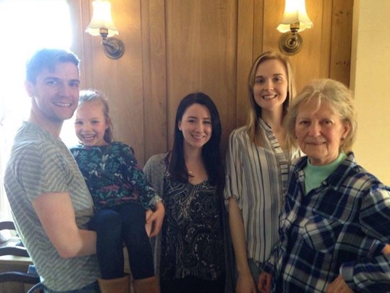 With Grandchildren; Josh, Edie, Darcy and Molly