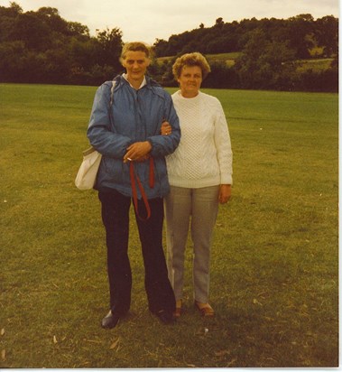 Mum and Shirley around 1995