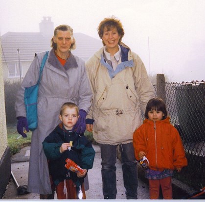 Mum, Gabi, Darren and Karen around 1997
