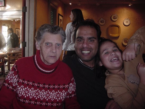 Mum, Shaun and Karen at the Olive Garden