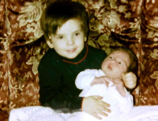Michael with his baby sister Natalie 1986