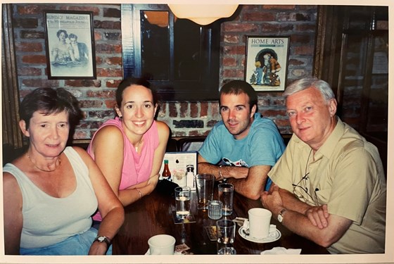 Marion and Chris with Emma and Jim in Alexandria, VA, August 2001