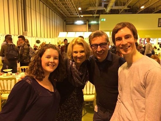 Leafy and Nicki with Howard and Christine from The Great British Bake Off 2013