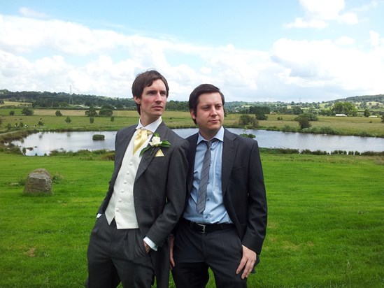 Leafy and Dave straight from a catalogue page (Kenny and Nicki's wedding)