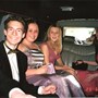 Leafy, Katie, Katrina and Heather in the limo for the 6th Form Leaver's party
